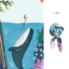 12 Momme Silk Ocean Pattern Scarf