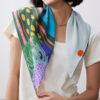 12 Momme Silk Ocean Pattern Scarf