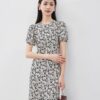 French style fashion slim and versatile short-sleeved dress