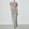 French style fashion slim and versatile short-sleeved dress