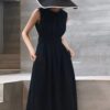 Audrey Hepburn-inspired sleeveless dress