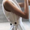Audrey Hepburn-inspired sleeveless dress