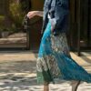 100% Ramie resort style elastic waist bohemian oversized skirt