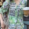 Printed loose lightweight breathable shirt