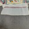 Fresh style round neck loose printed mid-length ramie embroidered shirt
