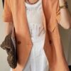 Gentle warm orange gradient simple and fashionable short-sleeved short coat