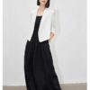 Short minimalist acetate lightweight suit