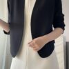Short minimalist acetate lightweight suit
