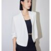 Short minimalist acetate lightweight suit