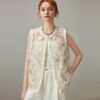 New Chinese style embroidered vest (30% silk)