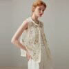 New Chinese style embroidered vest (30% silk)
