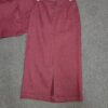 Linen-breasted vest and slit skirt two-piece set