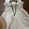 Minimalist sleeveless vest high waist casual shorts two-piece set (containing 30% silk)