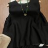 Minimalist sleeveless vest high waist casual shorts two-piece set (containing 30% silk)