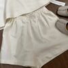 Minimalist sleeveless vest high waist casual shorts two-piece set (containing 30% silk)