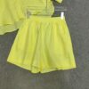French loose versatile shirt elastic waist casual shorts set