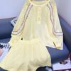 Lace stitching loose round neck blouse casual shorts set