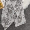 Printed sleeveless V-neck vest and loose casual shorts set