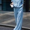 Minimalist short-sleeved shirt and simple drawstring design casual pants set