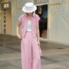Hidden-fly shirt and straight-leg loose casual pants set (with belt)
