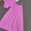 Minimalist high-end V-neck vest and elastic waist A-line skirt set