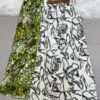 Vintage Tencel Linen Elastic High Waist Fishtail Skirt