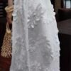 3D flower white skirt