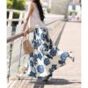 Ramie printed skirt