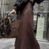 Linen irregular cut hip-hugging slim fishtail skirt