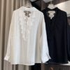 Hollow lace backless Tencel sunscreen long-sleeved shirt