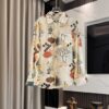Oil painting floral print loose sun protection shirt