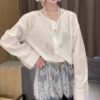 Fake two-piece lace shirt