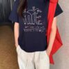 Elephant embroidered slim short sleeve T-shirt
