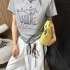 Elephant embroidered slim short sleeve T-shirt