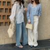 Linen Embroidered Single Breasted Loose Fashion Shirt