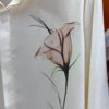 Printed and dyed design long-sleeved shirt (containing 70% silk)