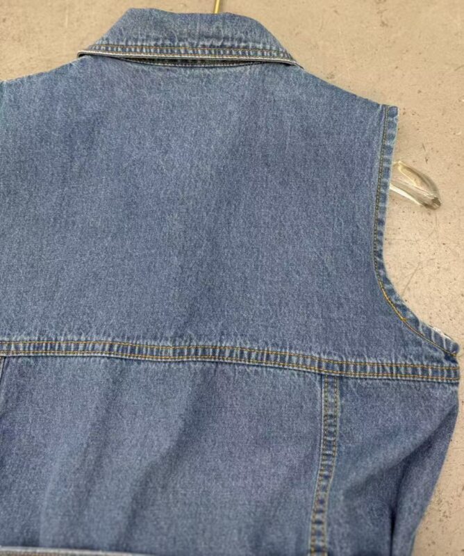 High-end retro denim dress(with belt)