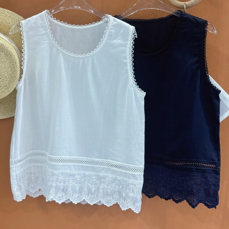 Luxurious and elegant slimming solid color linen vest