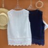 Luxurious and elegant slimming solid color linen vest