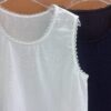 Luxurious and elegant slimming solid color linen vest