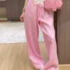Simple style loose wide-leg casual pants
