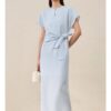 Ice-feel Tencel linen high-end fashion casual elegant dress