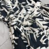 Bamboo leaf print slimming and elegant dress (with belt)