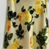 Triacetate printed side slit elastic waist skirt (bias cut fabric)