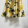 Triacetate printed side slit elastic waist skirt (bias cut fabric)