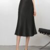 Triacetate Satin High Waist Fishtail Skirt