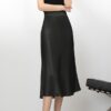 Triacetate Satin High Waist Fishtail Skirt