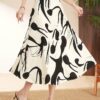 Printed Large Size Swing Skirt