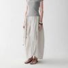 Simple waistless slit flower bud skirt