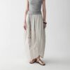 Simple waistless slit flower bud skirt